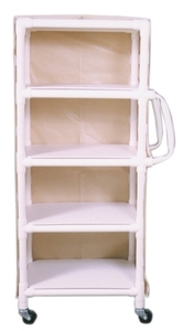 PVC Linen Carts w/Cover, 4 Sizes------Small 3-Shelf - PVC Linen Cart w/Cover--Small 4-Shelf